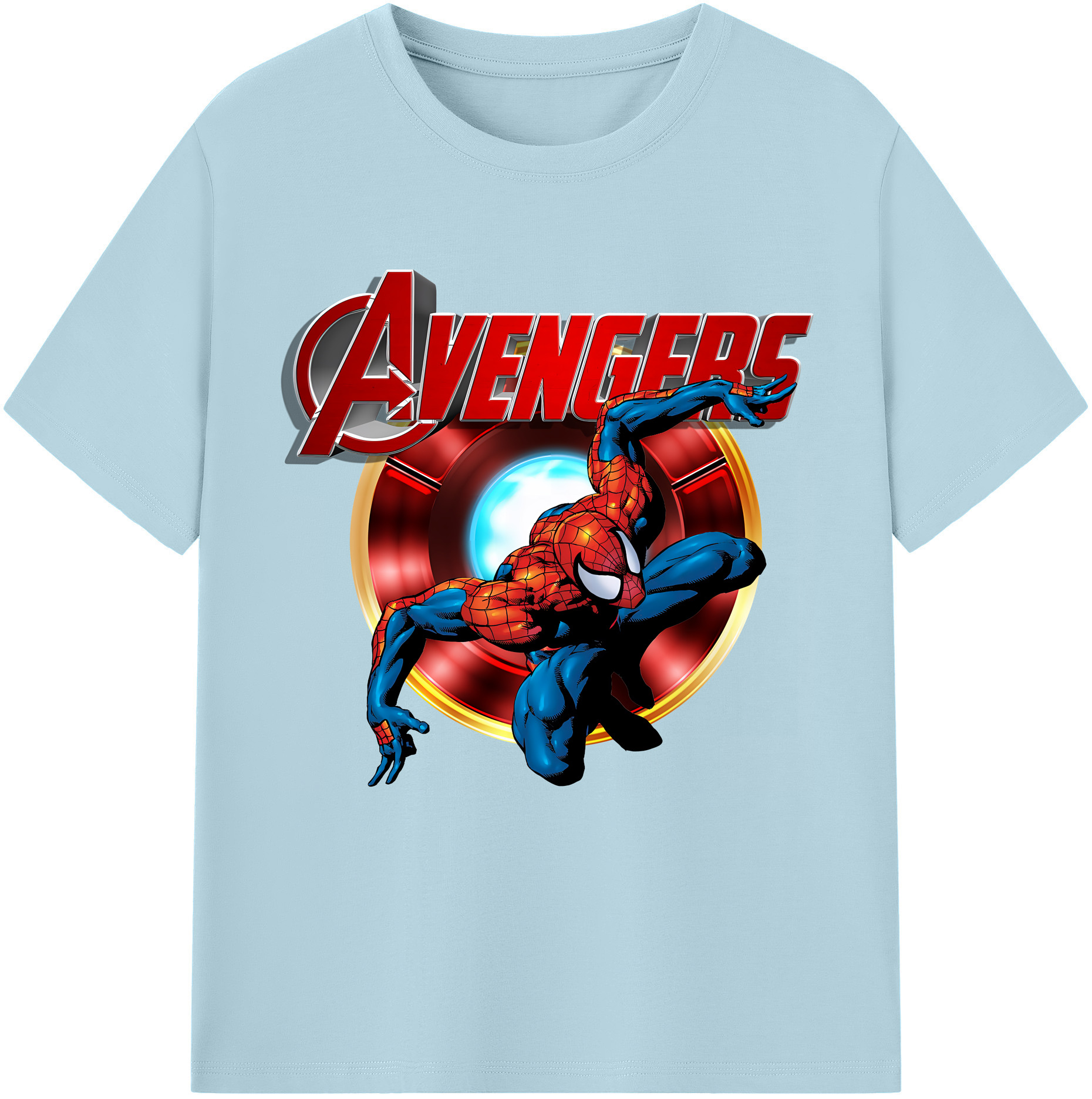（画像用） Spider Man スパイダーマン 綿100％半袖Tシャツ（フロントプリント）